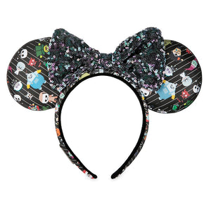Disney Parks Loungefly Nightmare Before Christmas Minnie Mouse Ears Headband