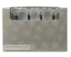 Disney Parks Christmas 2020 Mickey Icon Clear String Lights Set Of 30