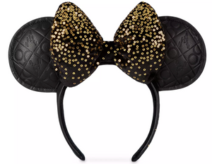 Disney Parks 50th Anniversary Luxe Logo Ombre Sequin Minnie Ears Headband