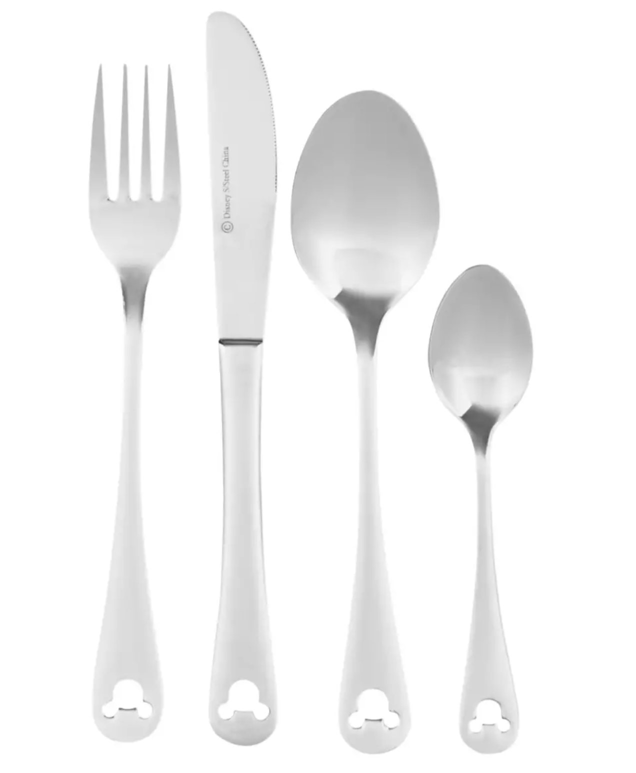 Disney Parks Stainless Steel 24 Piece Gourmet Mickey Mouse Icon Flatware Set