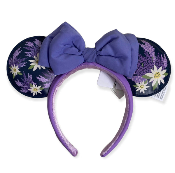 Disney Parks French Lavender Flower Purple Mickey Minnie Ear Headband NEW