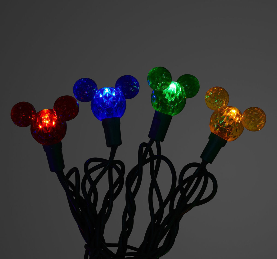 Disney Parks Christmas 2020 Mickey Icon Multicolor String Lights Set Of 30