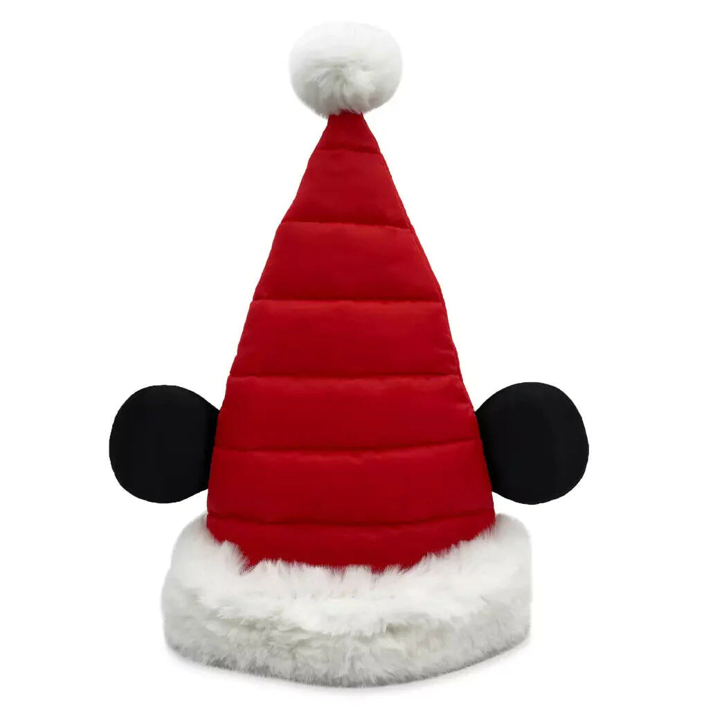 Disney Parks Christmas Holiday Mickey Mouse Quilted Santa Hat