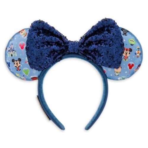 Mouse Bow Ear Headband, Sky Blue